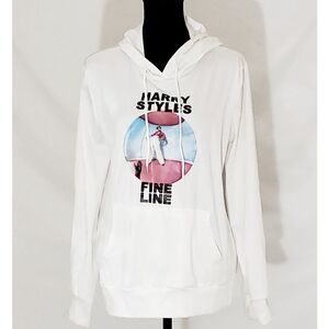 Harry Styles Fine Line Love on Tour White Pull-over Pocket Drawstring Size XL